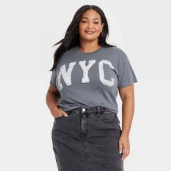 Women's NYC Short Sleeve Graphic T-Shirt - Gray -Avene Clothing Shop GUEST ada0c587 f5b2 4391 ba26 7d8d126a6b15