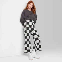 Women's Ascot + Hart Checkered Graphic Wide Leg Pants -Avene Clothing Shop GUEST af57aa6d b633 4871 9dfe e81f9dcc0ccb