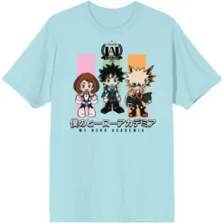 My Hero Academia Anime Chibi Character Group Juniors Celadon Graphic Tee