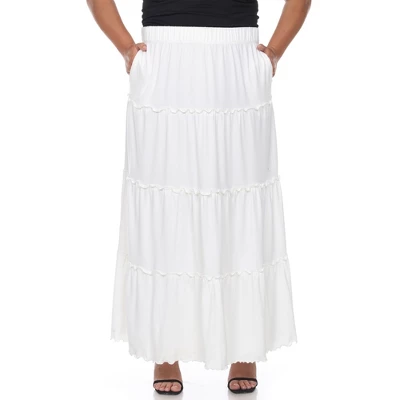 Plus Size Tiered Maxi Skirt 9 Plus Size Tiered Maxi Skirt - Image 9