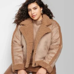 Women's Faux Shearling Jacket - Wild Fable™ -Avene Clothing Shop GUEST b4a14fe5 b674 4b20 9e0a f8cd8a91271c