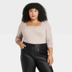 Women's Long Sleeve Slim Fit Corset T-Shirt - Ava & Viv™ -Avene Clothing Shop GUEST bbe5a08f 81a7 403b 988d 9b27c10f0234