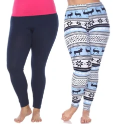 Women's Pack Of 2 Plus Size Leggings - One Size Fits Most Plus - White Mark -Avene Clothing Shop GUEST be8e6e9b 5c16 4988 b67d b484b3b8d9c6
