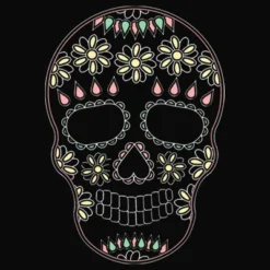Junior's Lost Gods Halloween Sugar Skull Cowl Neck Sweatshirt