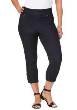 Jessica London Women’s Plus Size Comfort Waist Lace-Up Capri -Avene Clothing Shop GUEST c36a1a6b 9d5f 4e28 9ec3 abaf96b098f3
