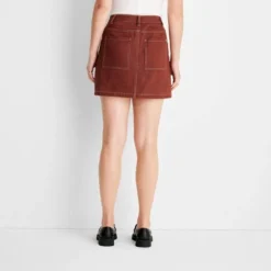 Women's Saddle Wrap Mini Skirt - Future Collective™ With Reese Blutstein Rust