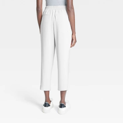 Women's High-Rise Tapered Fluid Ankle Pull-On Pants - A New Day™ Gray 1 Women's High-Rise Tapered Fluid Ankle Pull-On Pants - A New Day™ Gray