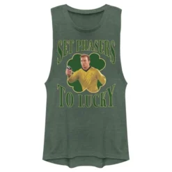 Junior's Star Trek: The Original Series St. Patrick's Day Captain Kirk Set Phasers To Lucky Festival Muscle Tee -Avene Clothing Shop GUEST c6ff9c6e 811d 475a ac0a 6df6b8eff4aa