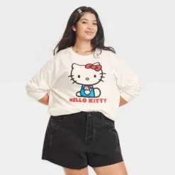 Women's Hello Kitty Cozy Graphic Sweatshirt - White 7 Women's Hello Kitty Cozy Graphic Sweatshirt - White -Avene Clothing Shop GUEST cac8350f 283f 4f34 a179 6843283ba128