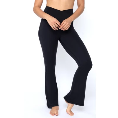 90 Degree By Reflex Womens Wonderlink Madison High Elastic Free Crossover Waist Flare Leg Pant 5 90 Degree By Reflex Womens Wonderlink Madison High Elastic Free Crossover Waist Flare Leg Pant - Image 5