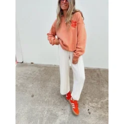 Women's Ascot + Hart Sunshine Fleece Graphic Pullover Sweatshirt - Orange 9 Women's Ascot + Hart Sunshine Fleece Graphic Pullover Sweatshirt - Orange -Avene Clothing Shop GUEST cf18f12e 7187 47cf 802b d20053729417