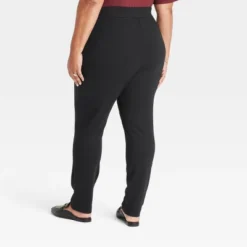 Women's High-Waisted Ponte Leggings - Ava & Viv⢠Black