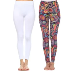 Women's Pack Of 2 Leggings - One Size Fits Most - White Mark -Avene Clothing Shop GUEST d4ead7b4 e4db 494b 9c7f 0a006566d7e4