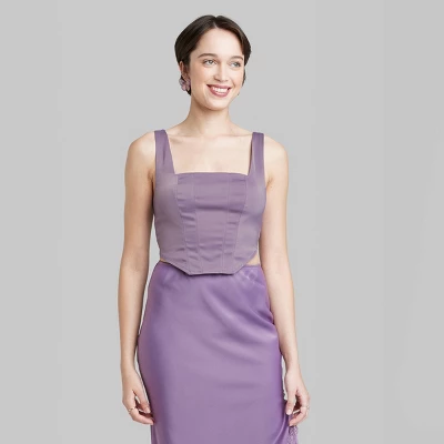 Women's Satin Corset Tank Top - Wild Fable™ 1 Women's Satin Corset Tank Top - Wild Fable™