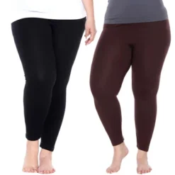 Women's Pack Of 2 Solid Leggings - One Size Fits Most - White Mark -Avene Clothing Shop GUEST da13f08c 4b71 4f55 80bf 14661a76a5e5