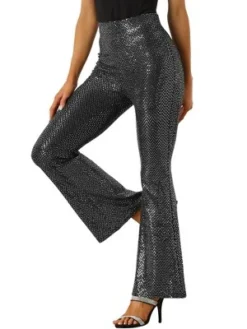 Allegra K Sequin Pants For Women's Sparkle Bell Bottoms Stretch Shiny Flare Pants 9 Allegra K Sequin Pants For Women's Sparkle Bell Bottoms Stretch Shiny Flare Pants -Avene Clothing Shop GUEST dd260e3b 615e 4236 8e98 5dc6591f586d