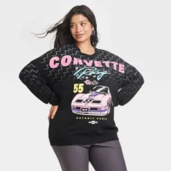 Women's Corvette Racing Cozy Graphic Sweatshirt - Black -Avene Clothing Shop GUEST dd54c04d 7cc4 40f8 9e23 3c7a7a9b6fcf