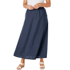 Jessica London Women’s Plus Size Linen Maxi Skirt