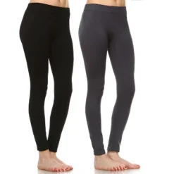 Women's Pack Of 2 Solid Leggings - One Size Fits Most - White Mark -Avene Clothing Shop GUEST e3bee3e3 8cf2 46e2 b79a 5dc2ffe3a4b6