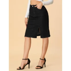 Allegra K Women's Casual Denim Skirt Slit High Waisted Knee Length Jean Skirts 8 Allegra K Women's Casual Denim Skirt Slit High Waisted Knee Length Jean Skirts -Avene Clothing Shop GUEST e434b6eb e2a7 4e12 a881 c9e64ccb2825
