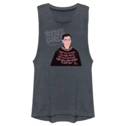 Junior's Rebel Girls Ruth Bader Ginsburg Inspirational Quote Festival Muscle Tee -Avene Clothing Shop GUEST e69413c6 f73f 4292 b110 2b0653efdbcf