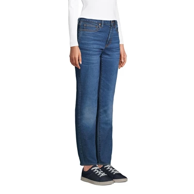 Lands' End Lands' End Women's Tall Recover Mid Rise Boyfriend Blue Jeans 2 Lands' End Lands' End Women's Tall Recover Mid Rise Boyfriend Blue Jeans - Image 2
