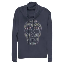 Junior's Lost Gods Halloween Sugar Skull Cowl Neck Sweatshirt -Avene Clothing Shop GUEST e7ce91a7 df6a 4e06 a8d1 095e466b5280