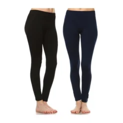 Women's Pack Of 2 Solid Leggings - One Size Fits Most - White Mark -Avene Clothing Shop GUEST e82b7449 7498 4898 8fd0 bd34d759ddbb