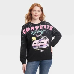 Women's Corvette Racing Cozy Graphic Sweatshirt - Black -Avene Clothing Shop GUEST e8c65faa 30e2 4cde ab90 53c717f8daf2