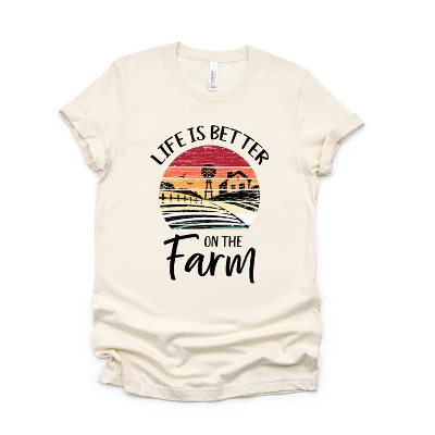 Simply Sage Market Women's Life Is Better On The Farm Sunset Short Sleeve Graphic Tee 2 Simply Sage Market Women's Life Is Better On The Farm Sunset Short Sleeve Graphic Tee - Image 2