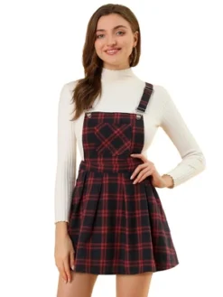Allegra K Women's Checks Adjustable Strap Pinafore Overall Suspender Skirt -Avene Clothing Shop GUEST eab670ed 1de5 4cdc 85ef 75d9ee211023
