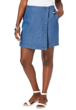Jessica London Women’s Plus Size Classic Denim Cotton Skort -Avene Clothing Shop GUEST ebe479f0 d9c5 4fa0 b15c c0a647bbd95f