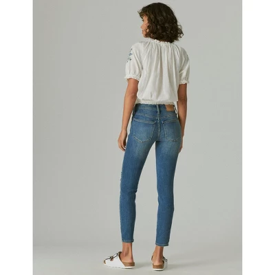 Lucky Brand Women's Mid Rise Ava Super Skinny Destruct Jean 2 Lucky Brand Women's Mid Rise Ava Super Skinny Destruct Jean - Image 2