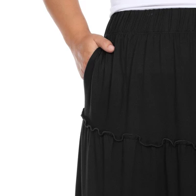 Plus Size Tiered Maxi Skirt 4 Plus Size Tiered Maxi Skirt - Image 4