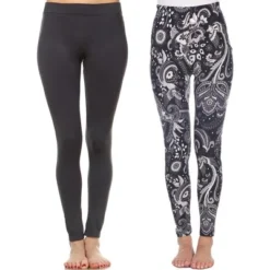 Women's Pack Of 2 Leggings - One Size Fits Most - White Mark -Avene Clothing Shop GUEST f23e3f97 77a0 4304 a50a d1b7e7801dc8