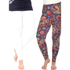 Women's Pack Of 2 Plus Size Leggings - One Size Fits Most Plus - White Mark -Avene Clothing Shop GUEST f3d27e73 8ec6 4075 a7b6 77b160bd6c4a