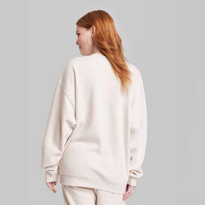 Women's Ascot + Hart Beverly Hills Graphic Pullover Sweatshirt - Beige 2 Women's Ascot + Hart Beverly Hills Graphic Pullover Sweatshirt - Beige - Image 2