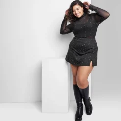 Women's Rhinestone Mesh Mock Turtleneck Top - Wild Fable™ -Avene Clothing Shop GUEST f4c60f9d c05b 482a adfc 2e176c1b92d5