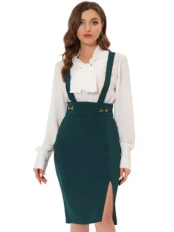 Allegra K Women's High Waist Split Adjustable Strap Suspender Pencil Skirts -Avene Clothing Shop GUEST f5728479 1af1 4f9c af1b b8d110eb9dff