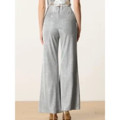 Allegra K Women's Sparkly Glitter Wide Leg Palazzo Party High Waist Trousers Pants -Avene Clothing Shop GUEST f5d52ef6 3d24 4f2e b43d 0e91f7a976d5