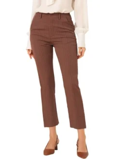 Allegra K Women's Plaid High Waist Elastic Back Office Work Ankle Pants -Avene Clothing Shop GUEST fac45895 9063 4f55 9fc3 4568eadbd790