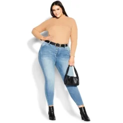 Women's Plus Size Serendipity Zip Jean - Indigo | AVENUE -Avene Clothing Shop GUEST fb173883 6919 4c93 a843 3097f80ef230