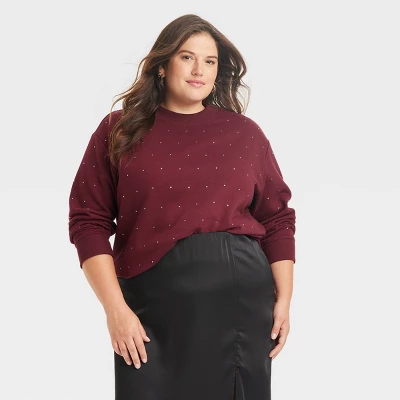 Women's Jeweled Pullover Sweatshirt - A New Day™ 5 Women's Jeweled Pullover Sweatshirt - A New Day™ - Image 5